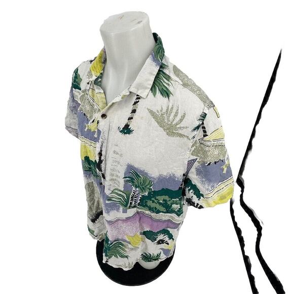 ASOS Design 2XL Men Button Up Short Sleeves Shirt Linen Blend Worn On tv K37 - Picture 2 of 9